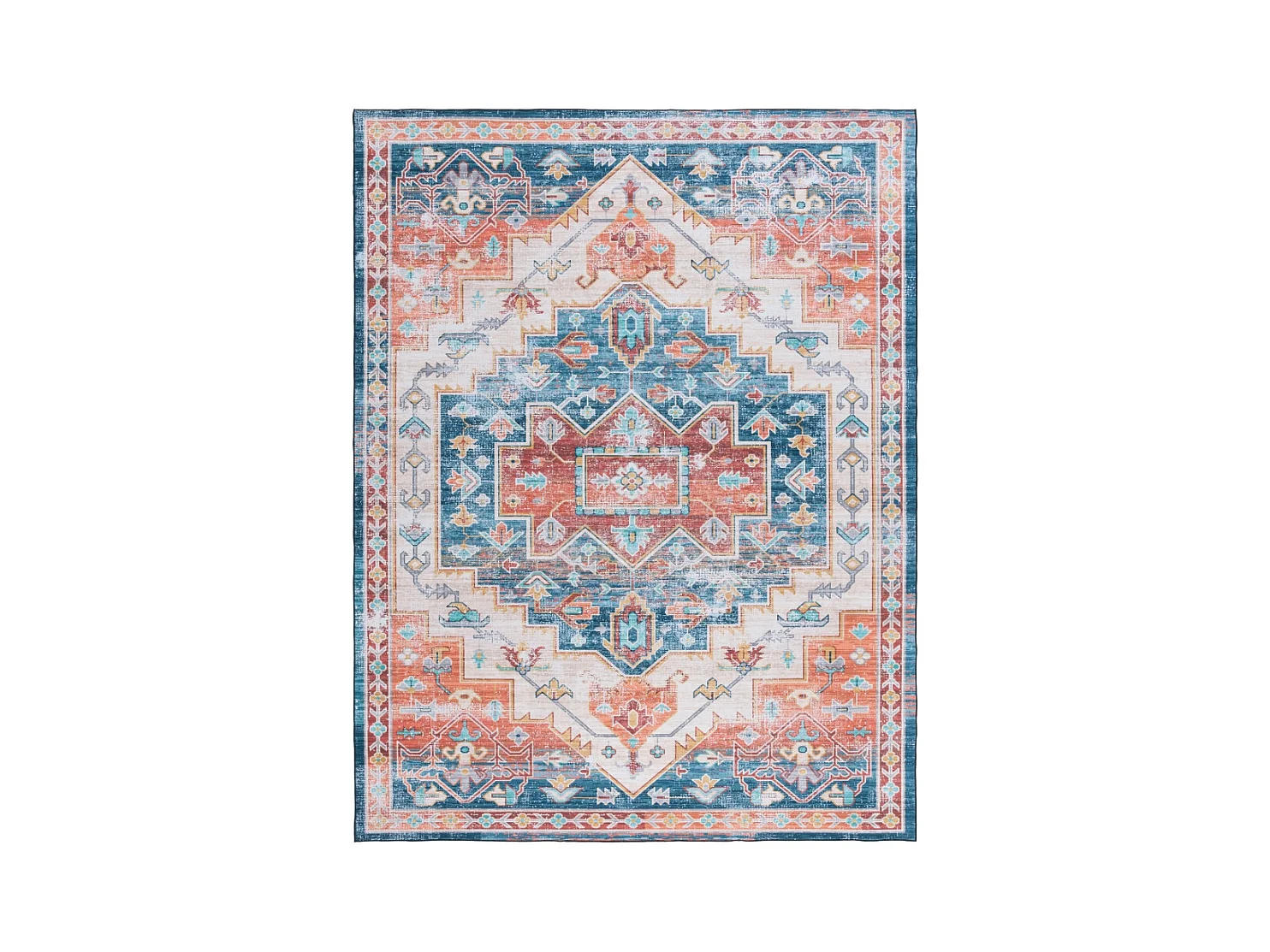 Tapis Bleu/Rouge 244 X 305 cm - Mirella