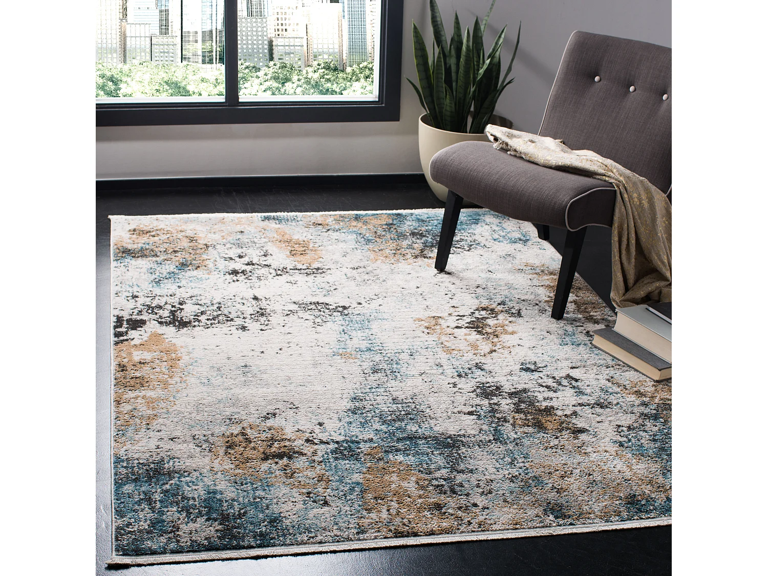 Tapis Neutre/Gris 122 X 183 cm - Belen
