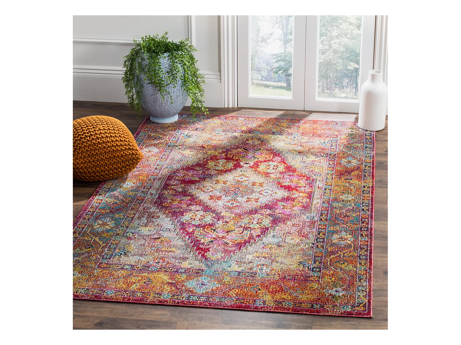 Tapis Bleu/Rose 152 X 244 cm - Daevon