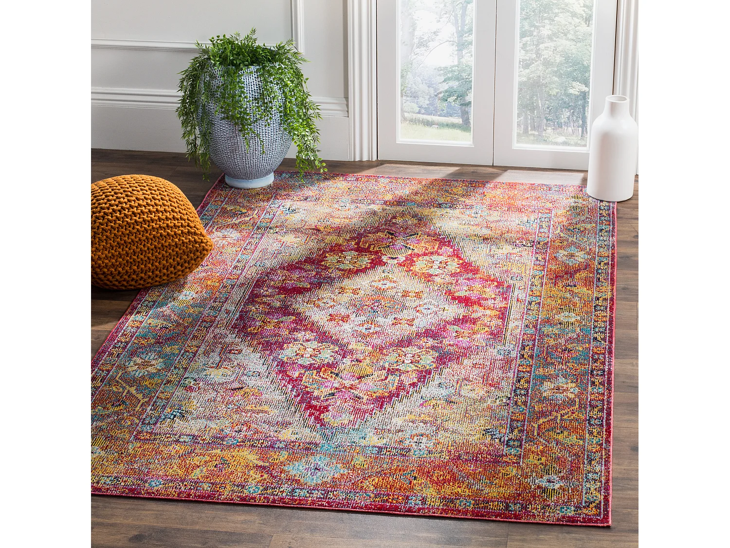 Tapis Bleu/Rose 152 X 244 cm - Daevon