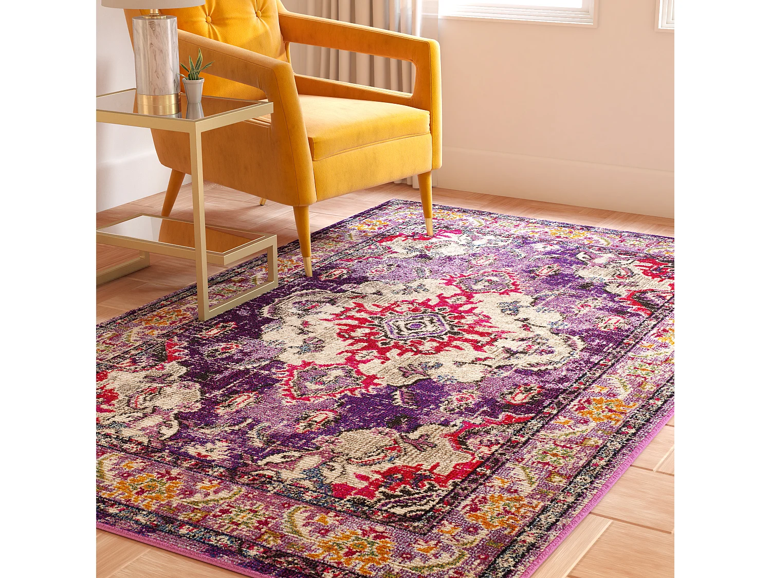 Tapis Violet/Rose 155 X 231 cm - Milà