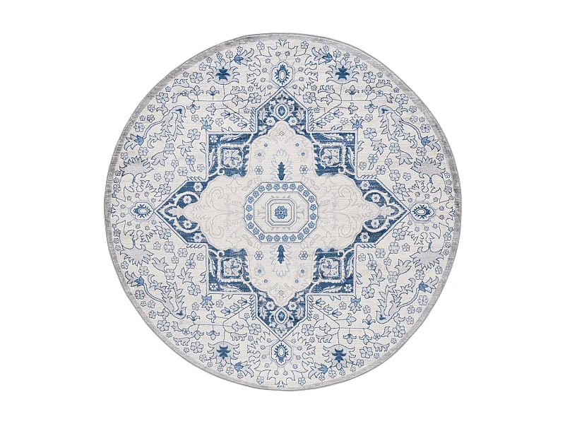 Tapis Neutre/Bleu 201 X 201 cm - Maeve