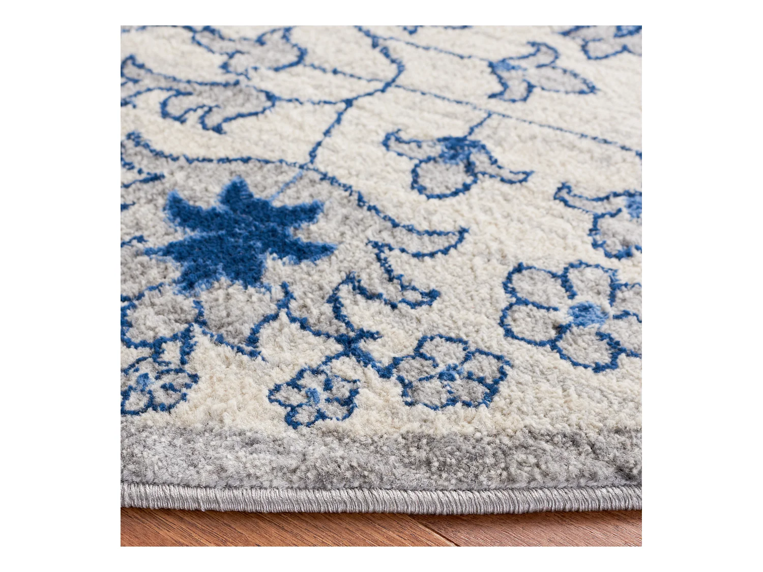 Tapis Neutre/Bleu 201 X 201 cm - Maeve