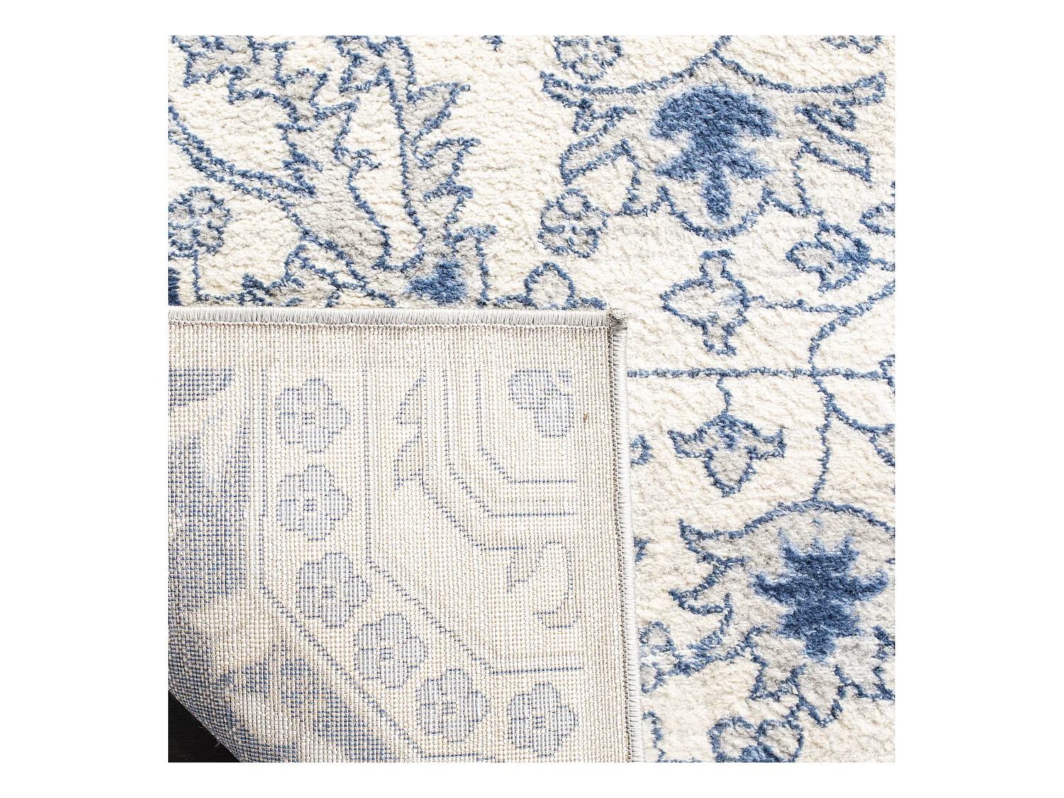 Tapis Neutre/Bleu 201 X 201 cm - Maeve