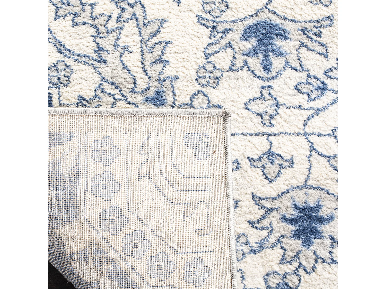 Tapis Neutre/Bleu 201 X 201 cm - Maeve