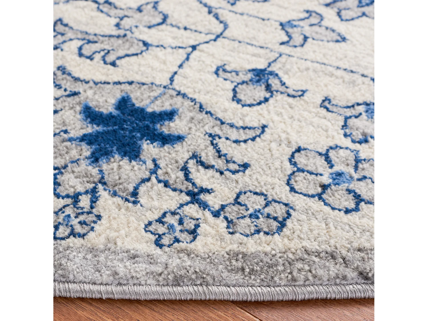 Tapis Neutre/Bleu 201 X 201 cm - Maeve