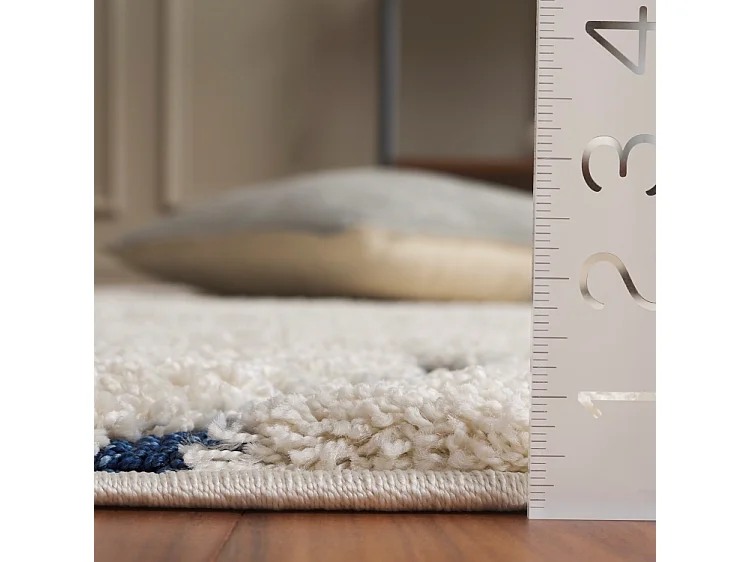 Tapis Crème/Bleu 183 x 274 cm - Naples