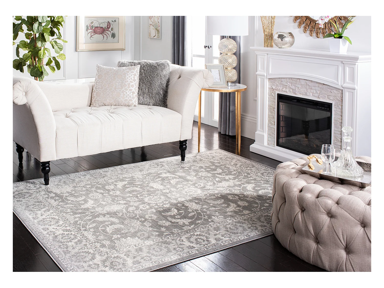 Tapis Neutre/Gris 160 X 229 cm - Ciara