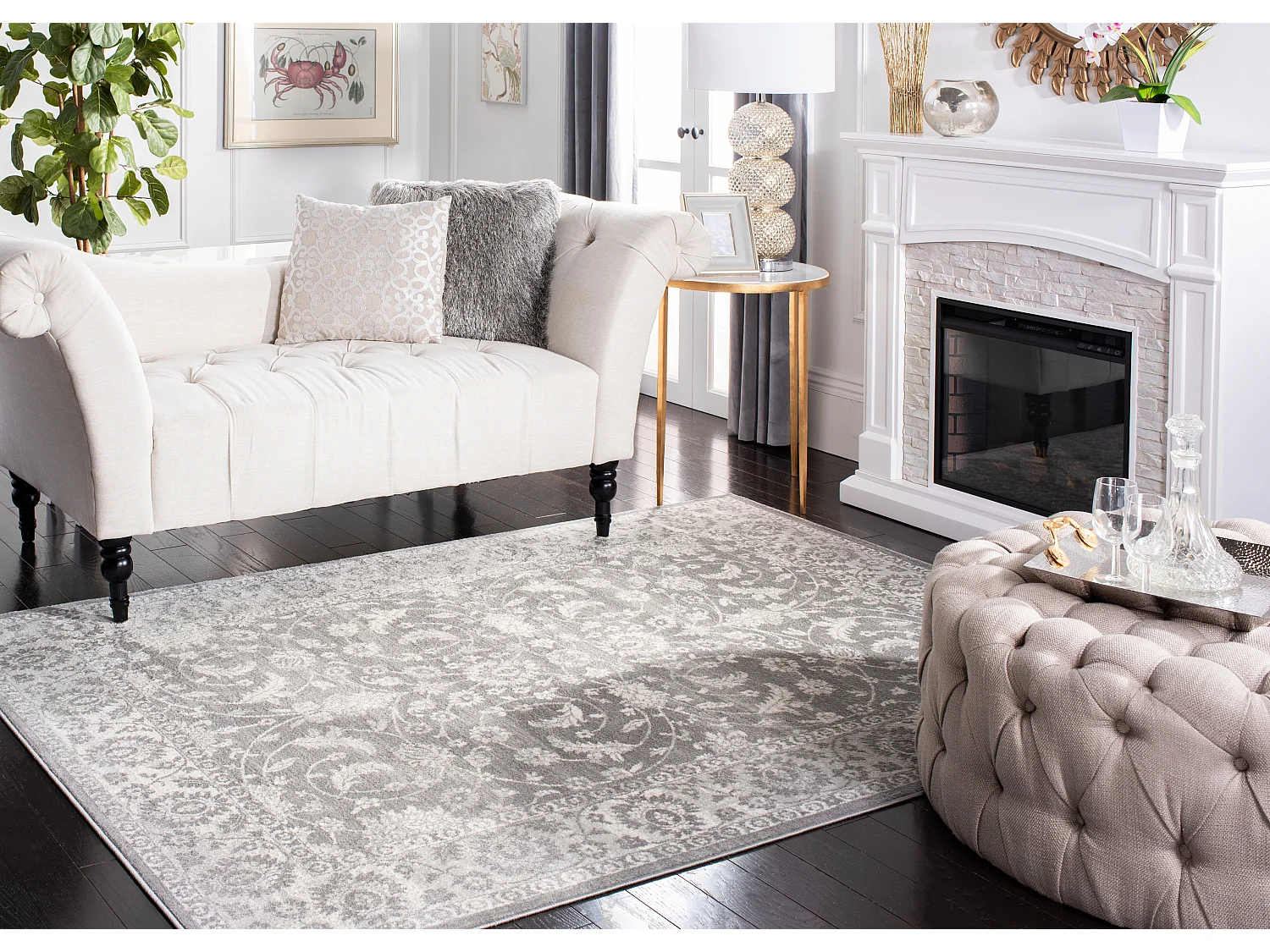 Tapis Neutre/Gris 160 X 229 cm - Ciara