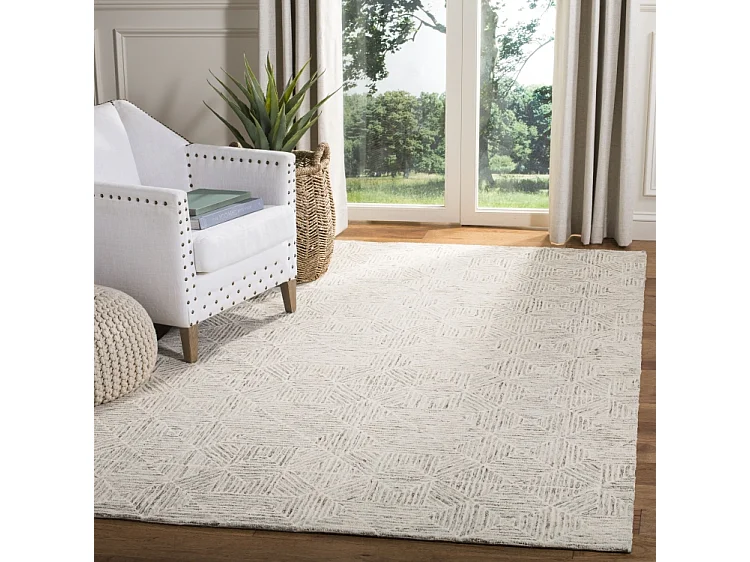 Tapis Ivoire/Bleu clair 122 X 183 cm - Delyth