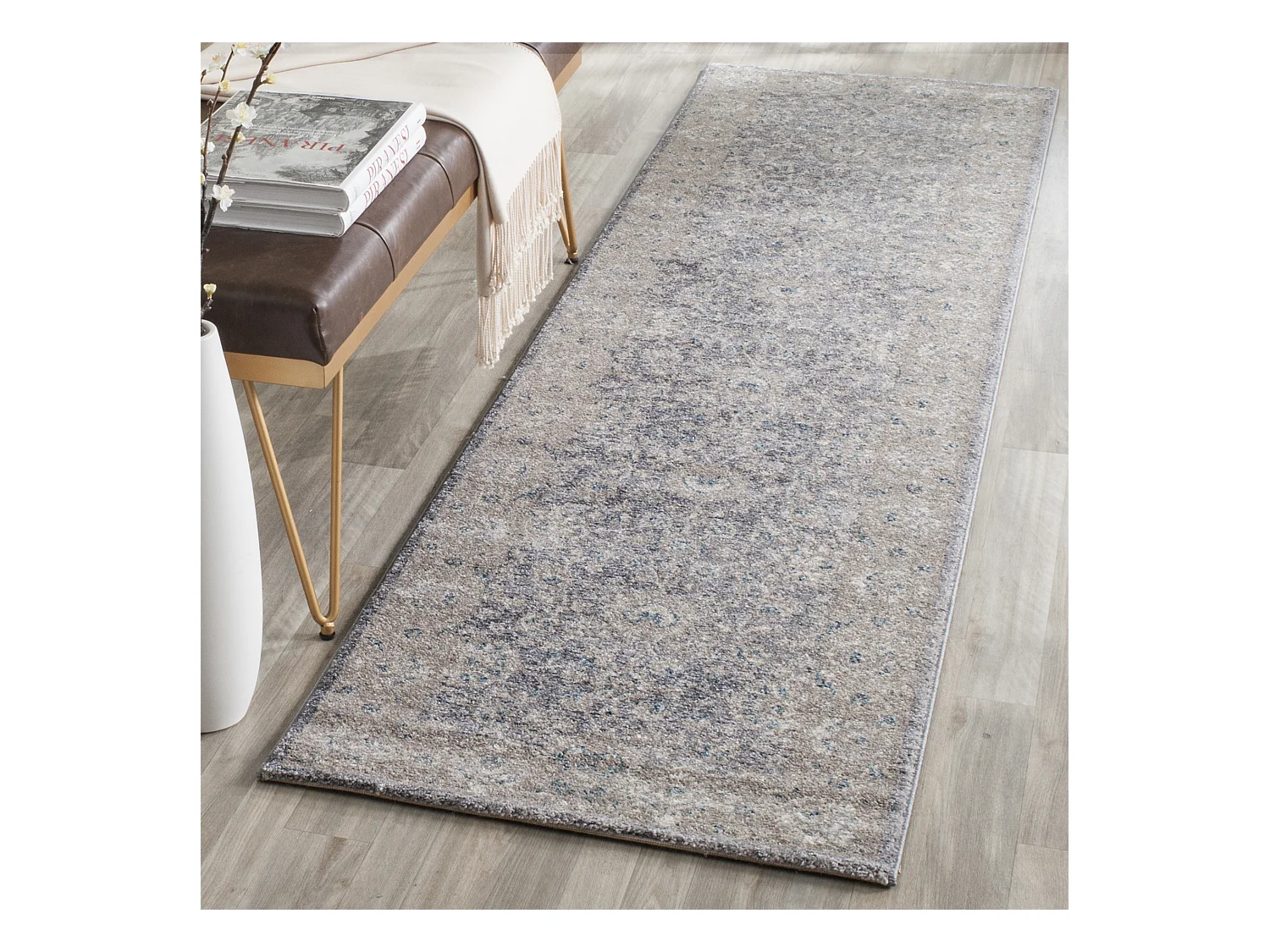 Tapis Gris/Neutre 66 X 244 cm - Thea