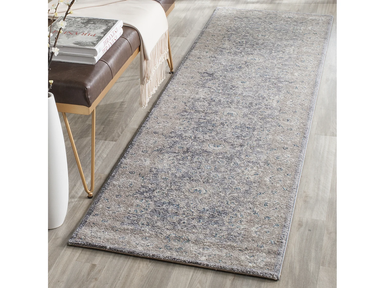 Tapis Gris/Neutre 66 X 244 cm - Thea