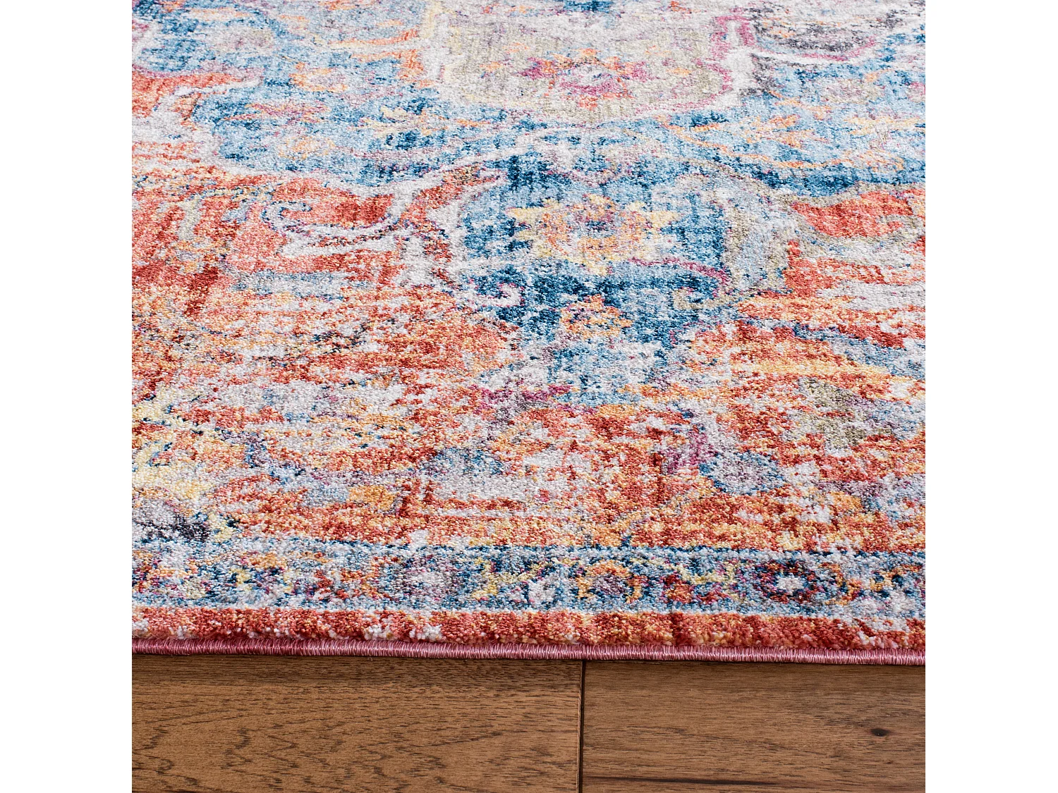 Tapis Bleu/Orange 91 X 152 cm - Ayla