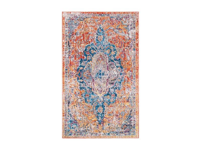 Tapis Bleu/Orange 91 X 152 cm - Ayla