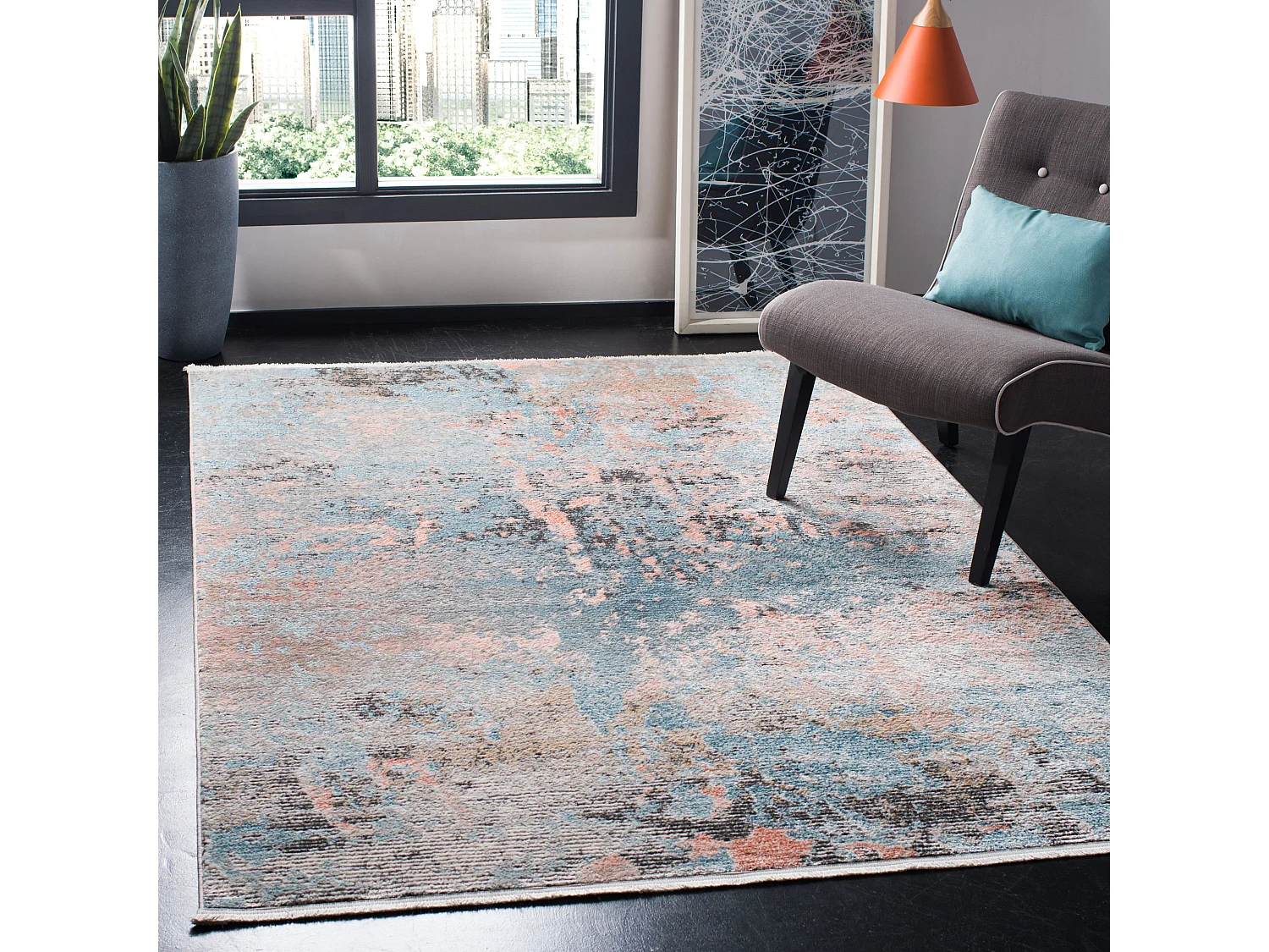 Tapis Bleu/Neutre 160 X 229 cm - Tiffany