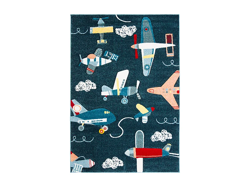 Tapis Bleu Marine/Neutre 160 X 229 cm - Layla