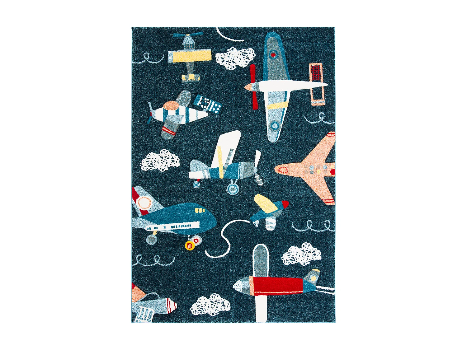Tapis Bleu Marine/Neutre 160 X 229 cm - Layla