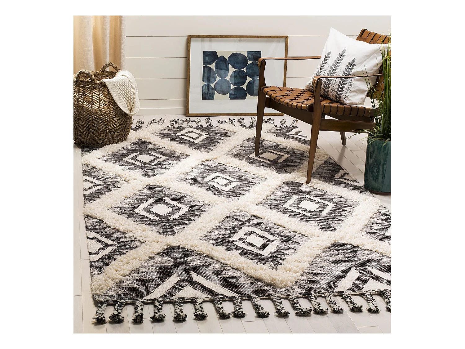 Tapis Noir/Neutre 152 X 244 cm - Kiara