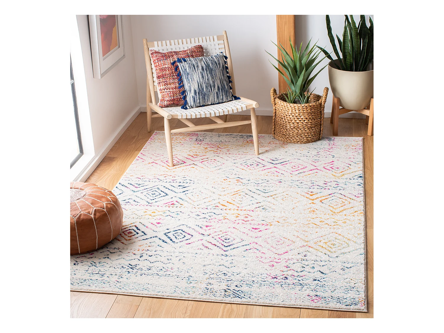 Tapis Neutre/Rose 160 X 229 cm - Makayla