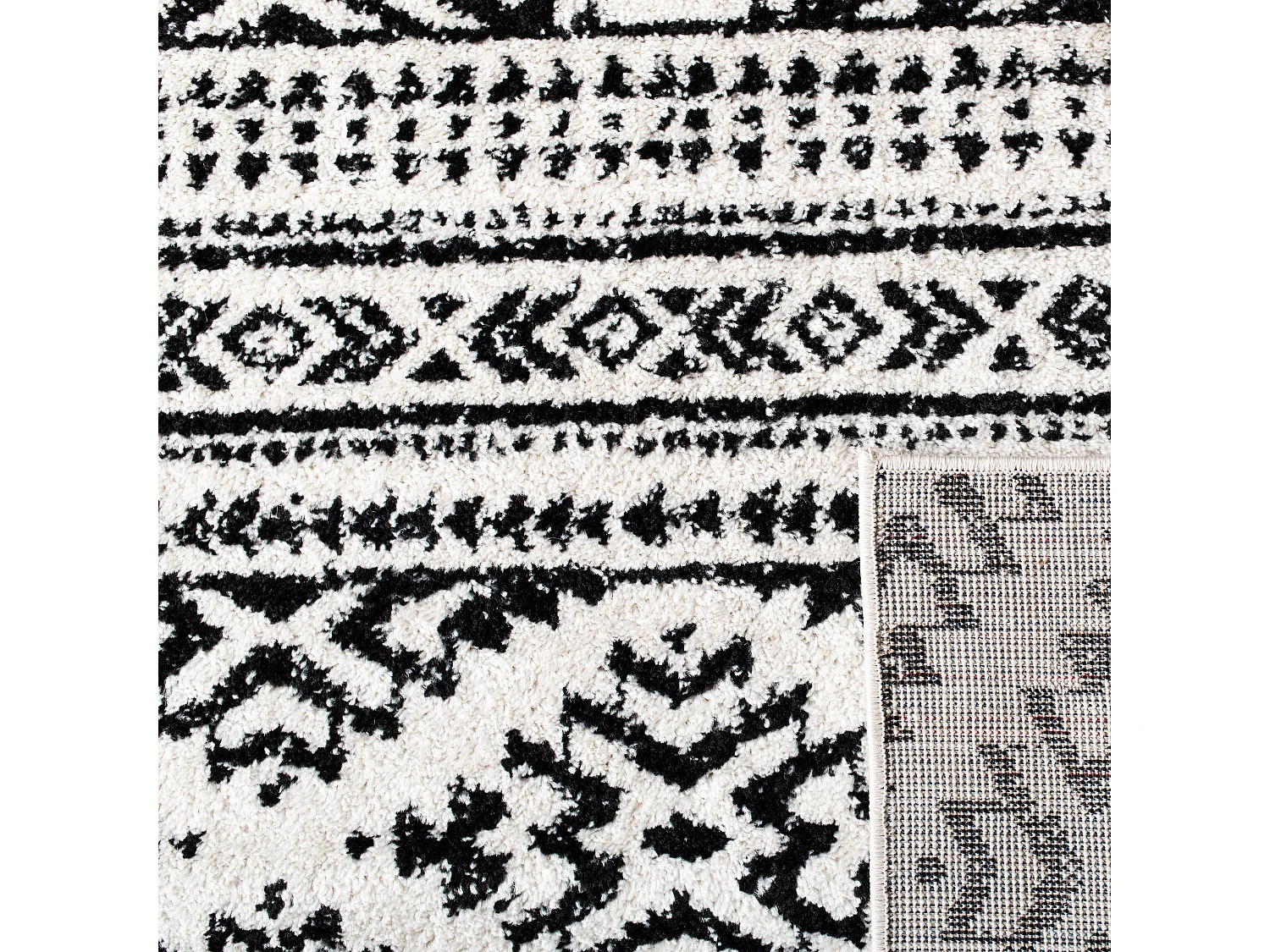 Tapis Neutre/Noir 122 X 183 cm - Hope