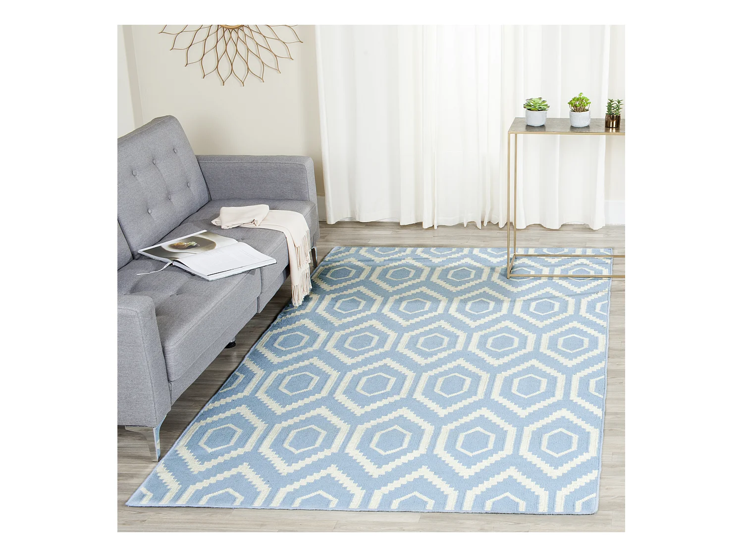 Tapis Bleu/Neutre 122 X 183 cm - Casablanca