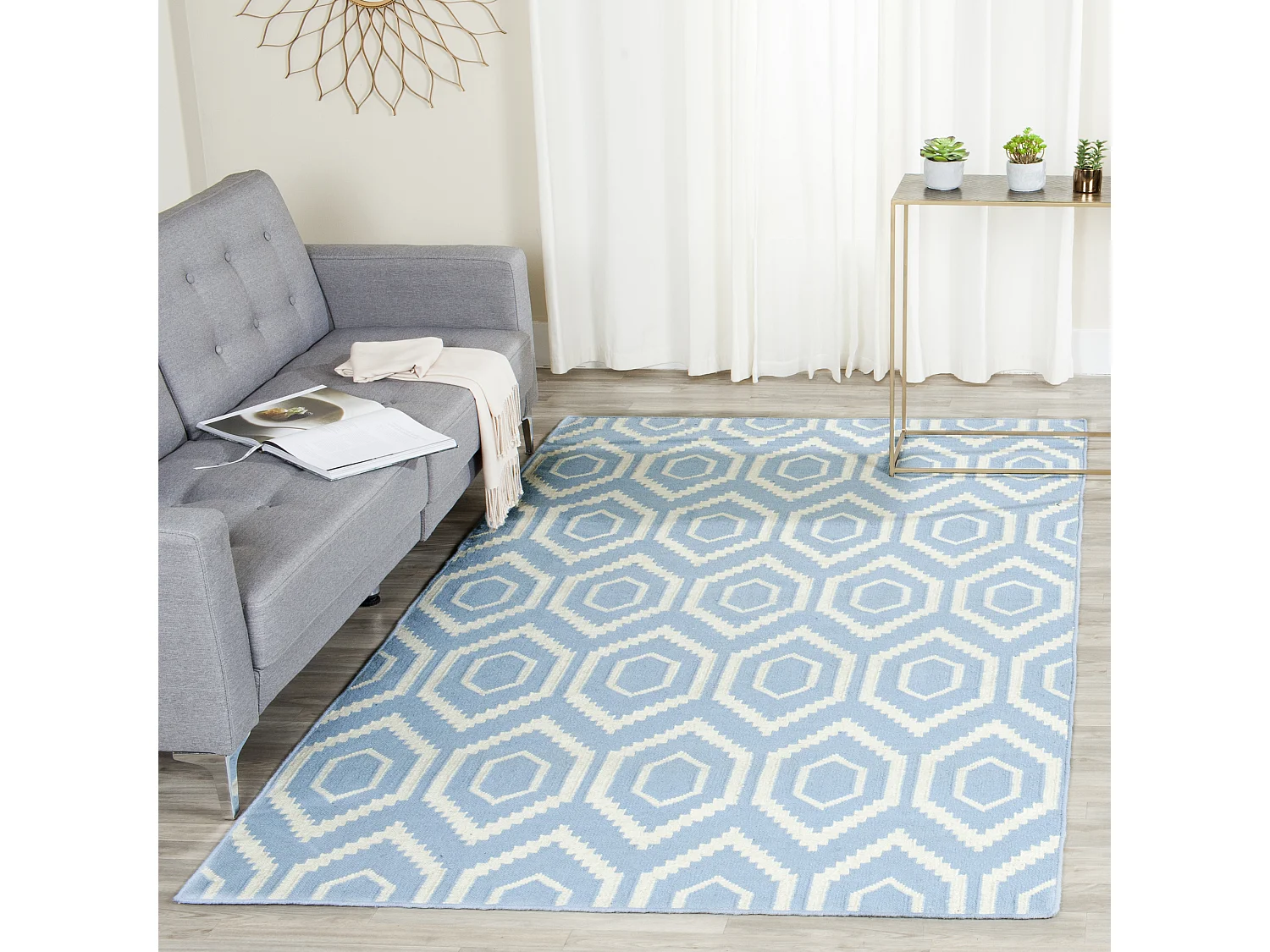 Tapis Bleu/Neutre 122 X 183 cm - Casablanca