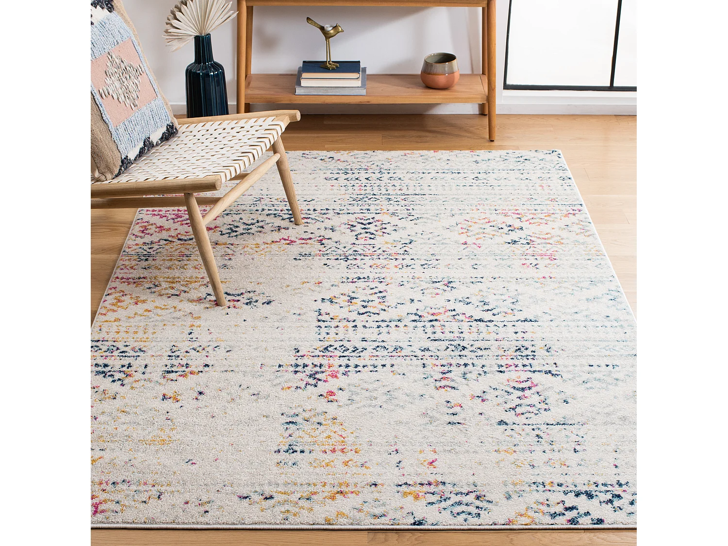 Tapis Neutre/Bleu 122 X 183 cm - Hope
