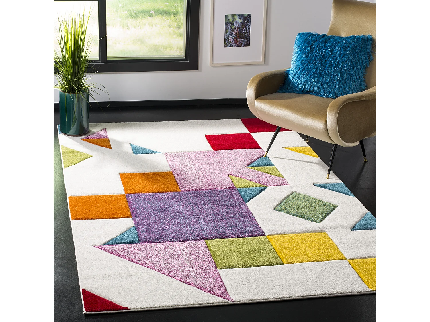 Tapis Neutre/Rose 201 X 274 cm - Lilliana
