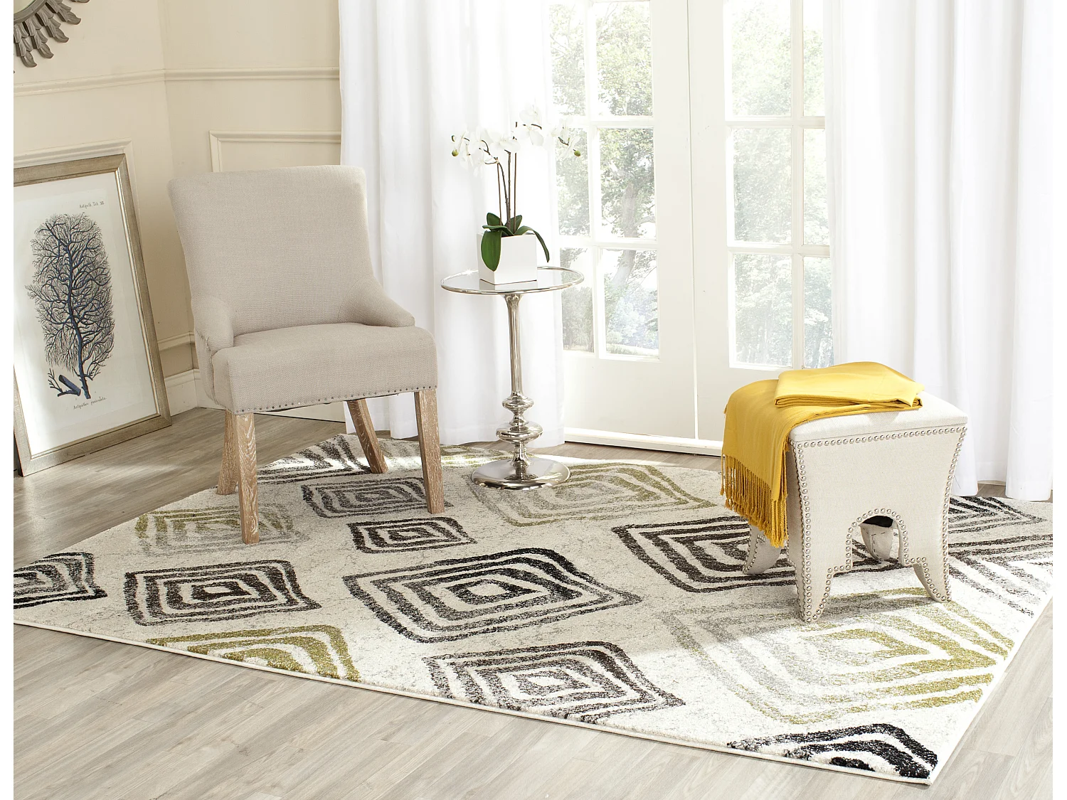 Tapis Neutre/Marron 122 X 170 cm - Delano