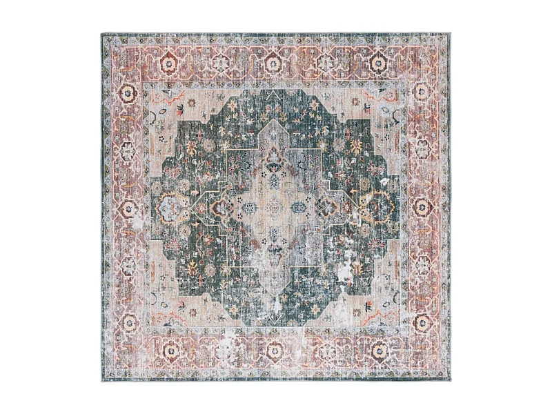 Tapis Vert/Marron 183 X 183 cm - Anouk