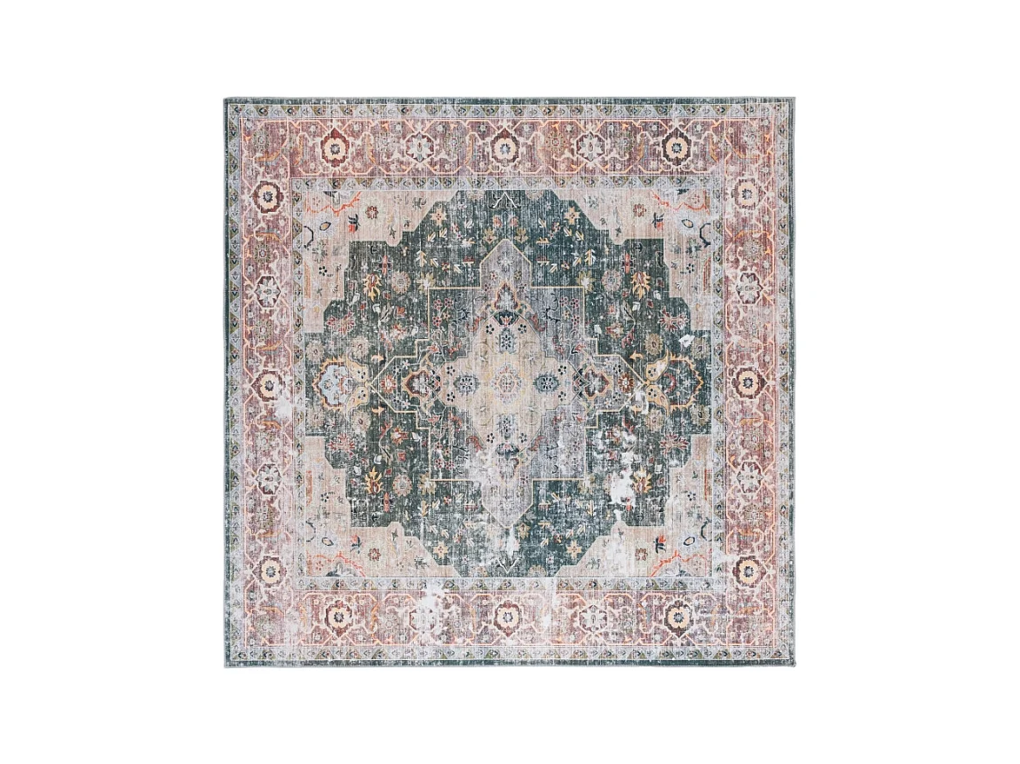 Tapis Vert/Marron 183 X 183 cm - Anouk