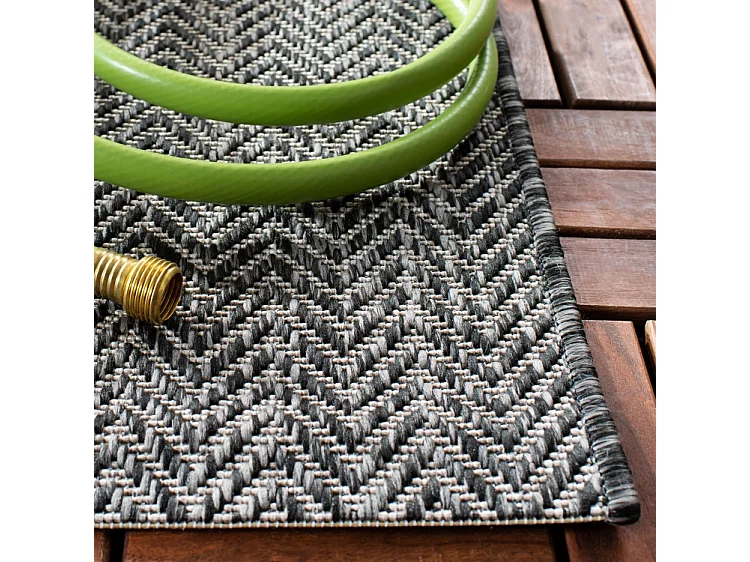 Tapis Noir/Beige 122 X 122 cm - Serenna