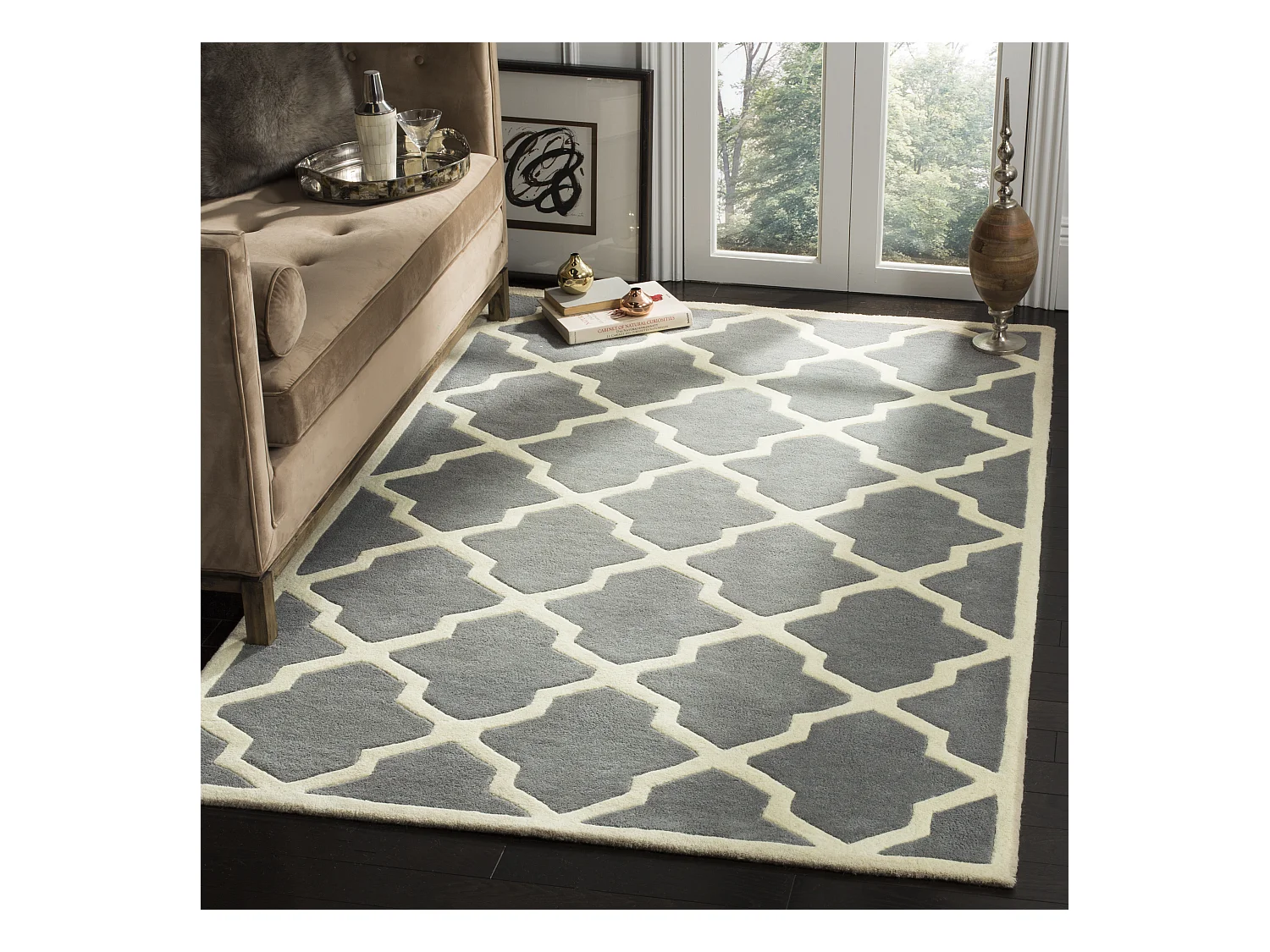 Tapis Gris/Neutre 152 X 244 cm - Carbone