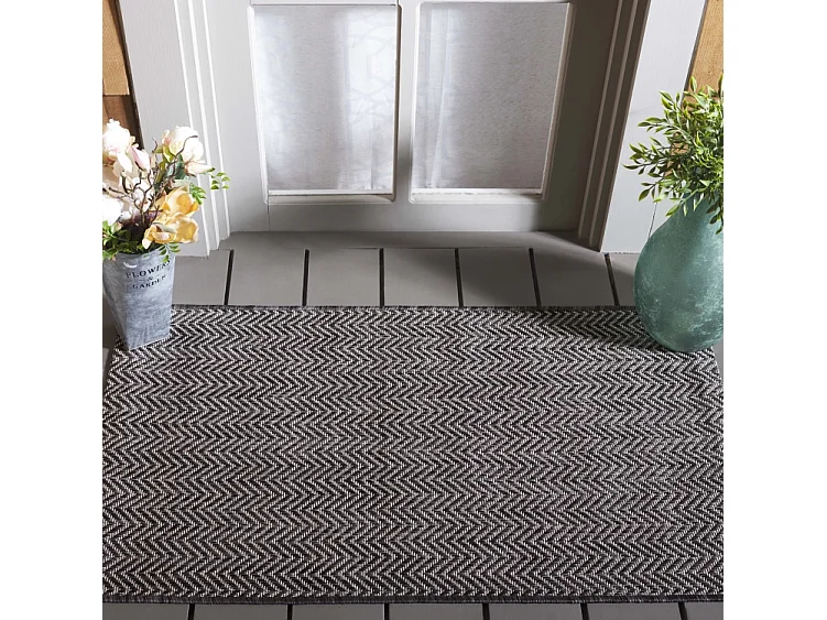 Tapis Noir/Beige 61 X 109 cm - Serenna