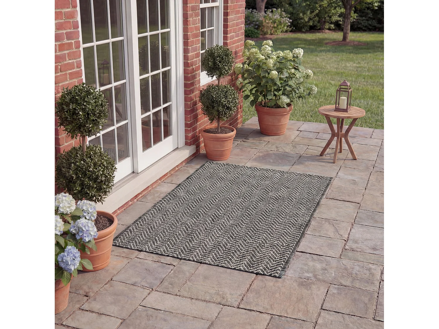 Tapis Noir/Beige 61 X 109 cm - Serenna
