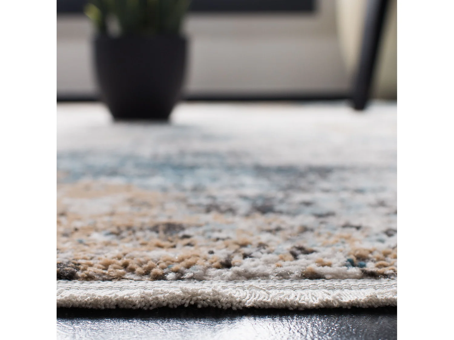 Tapis Neutre/Gris 61 X 91 cm - Belen
