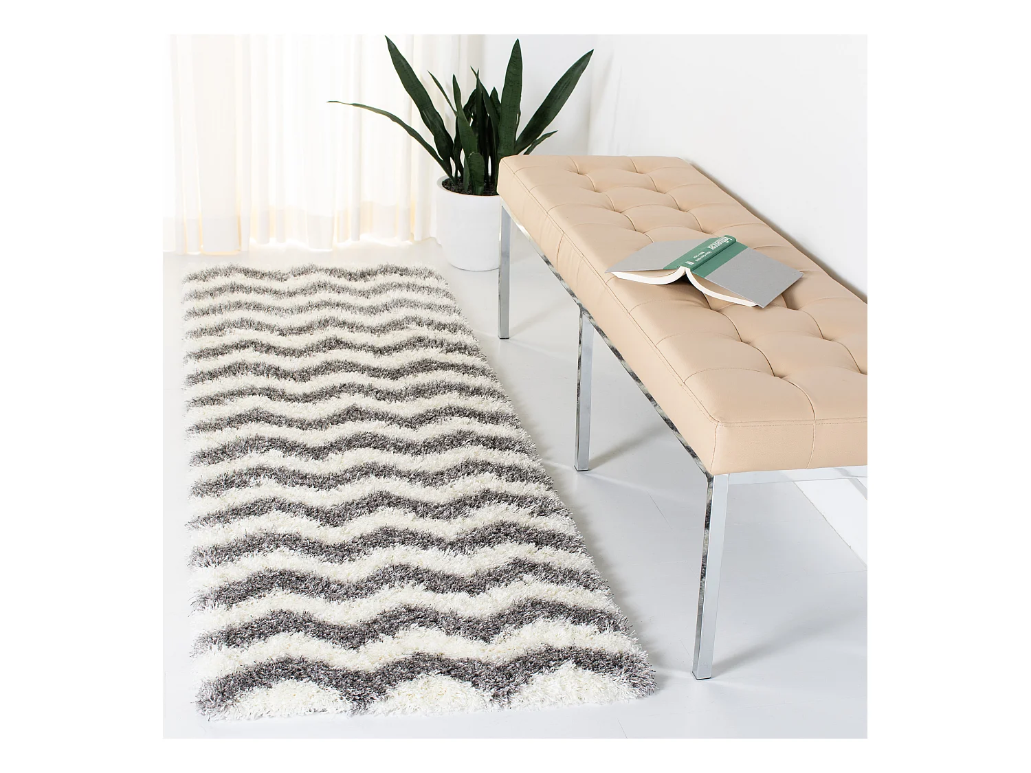 Tapis Neutre/Gris 69 X 152 cm - Frances