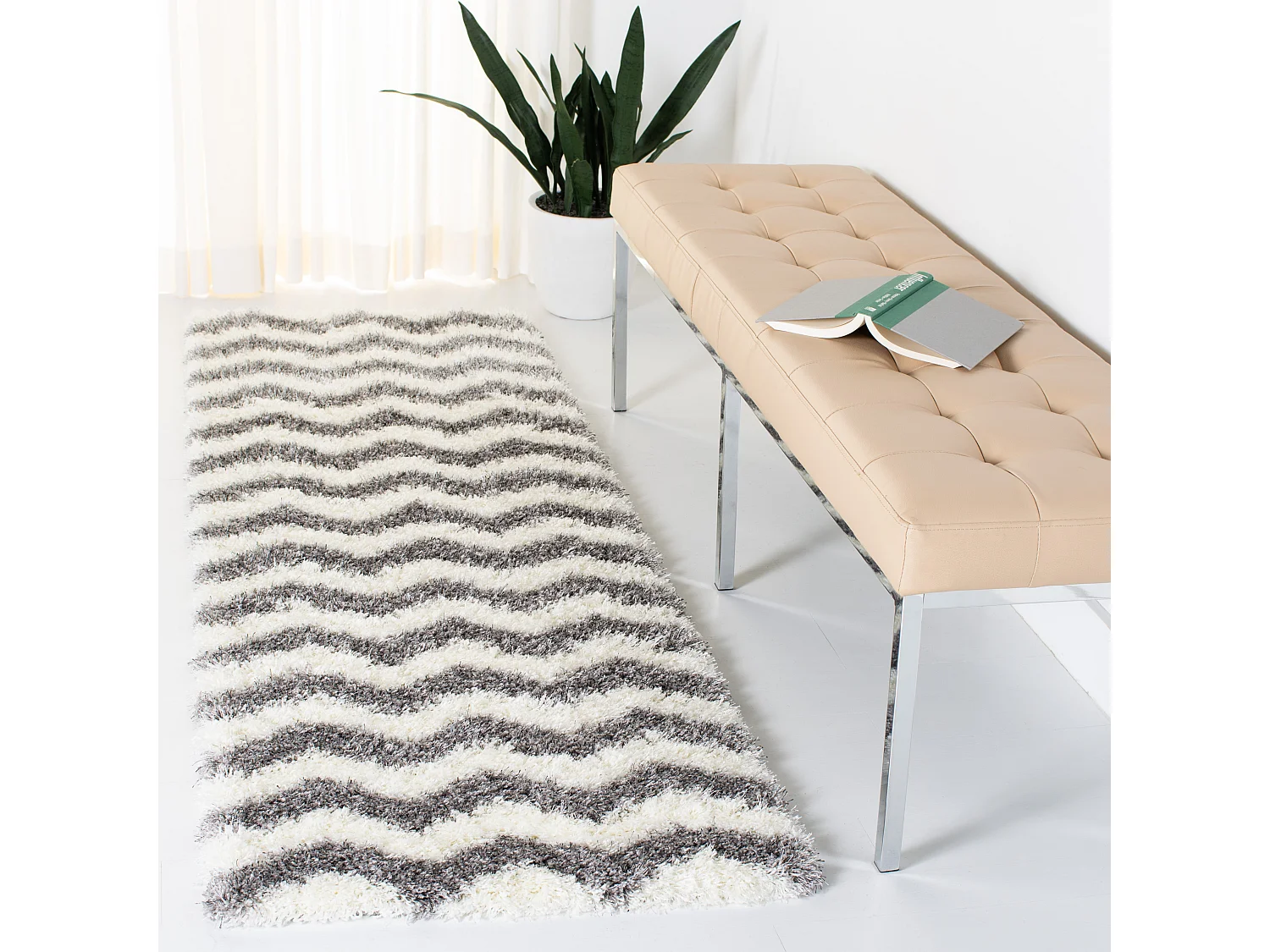 Tapis Neutre/Gris 69 X 152 cm - Frances