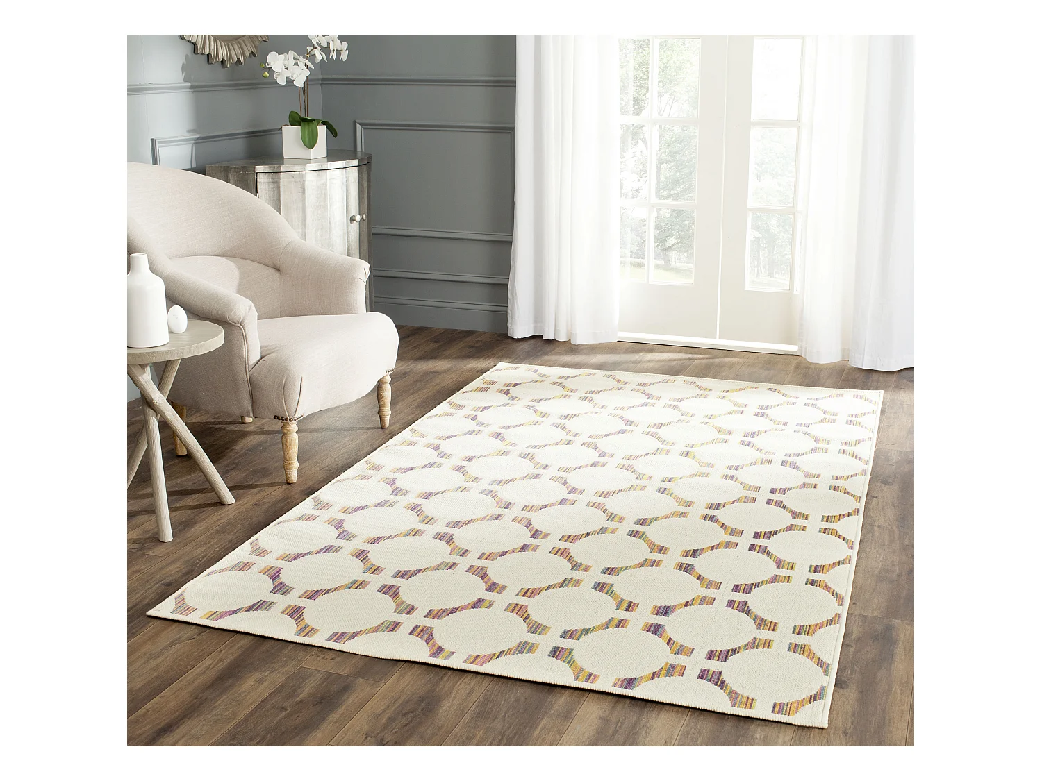 Tapis Neutre/Multicolore 155 X 231 cm - Jose