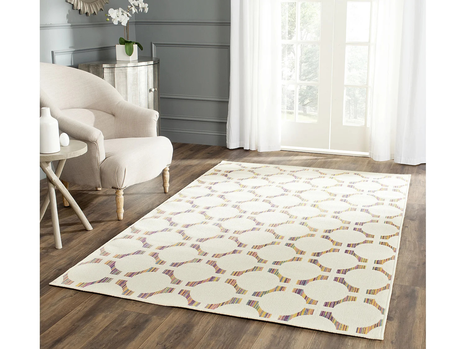 Tapis Neutre/Multicolore 155 X 231 cm - Jose