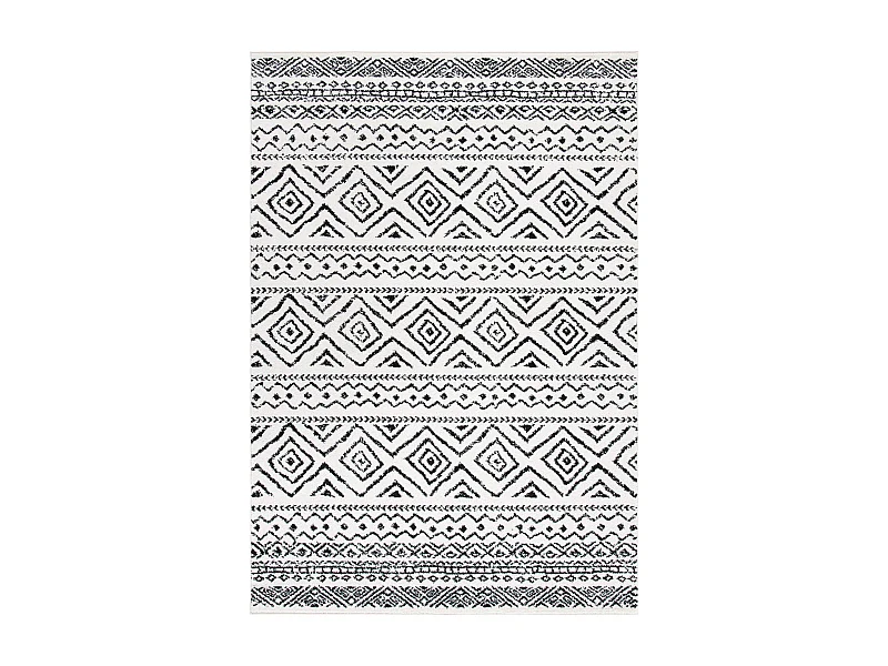 Tapis Neutre/Noir 122 X 183 cm - Makayla