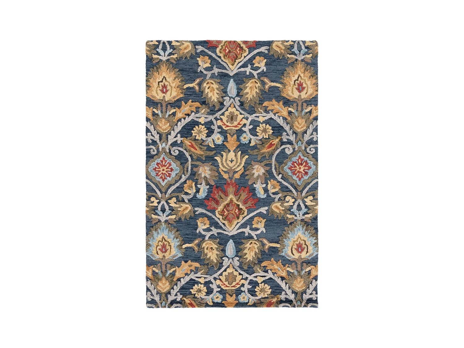 Tapis Bleu Marine/Multicolore 244 X 244 cm - Juni