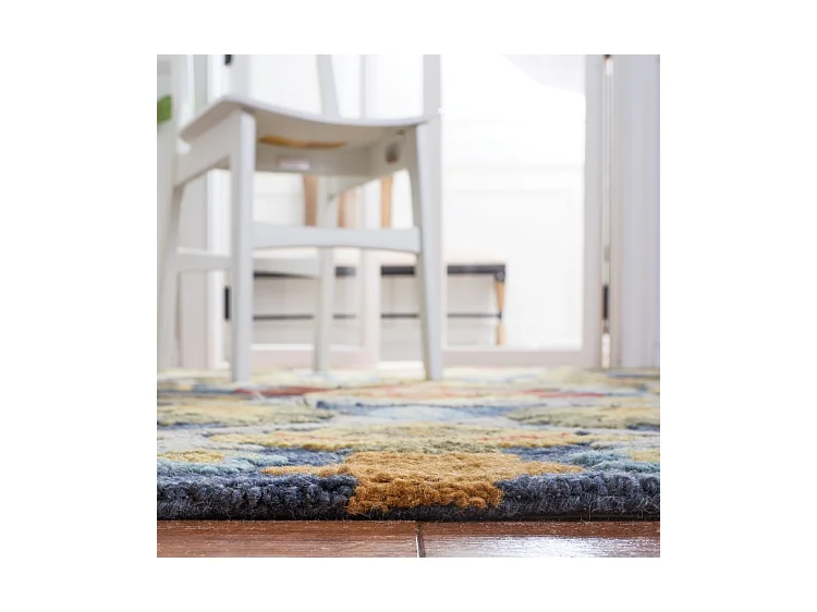 Tapis Bleu Marine/Multicolore 244 X 244 cm - Juni
