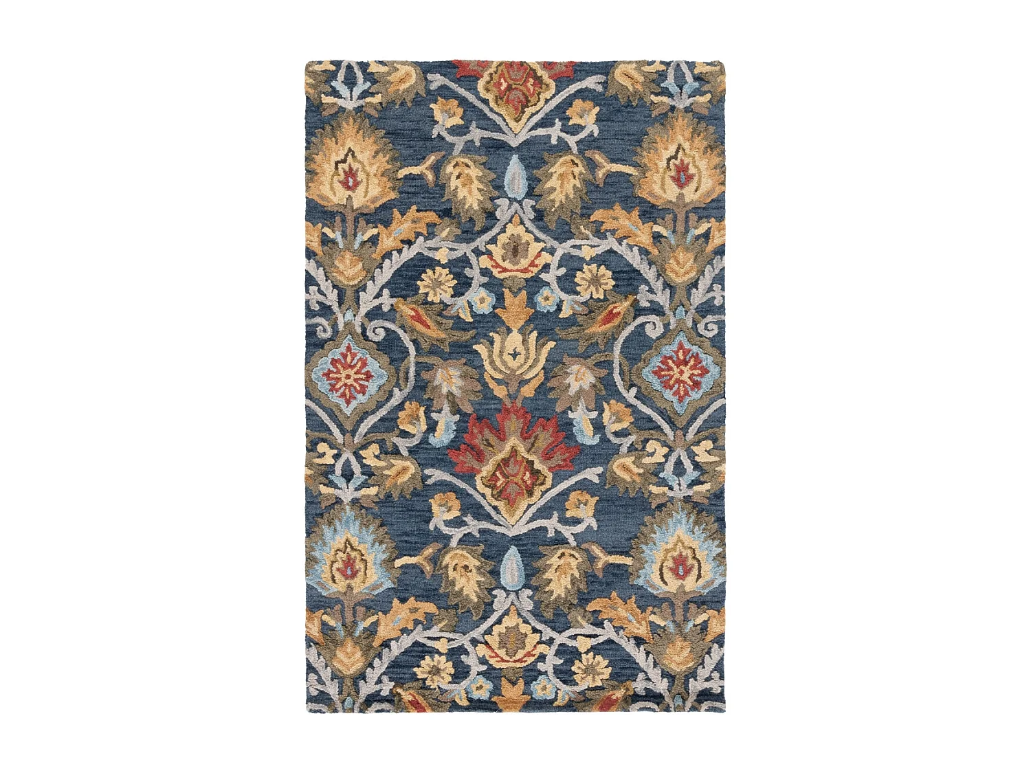 Tapis Bleu Marine/Multicolore 244 X 244 cm - Juni