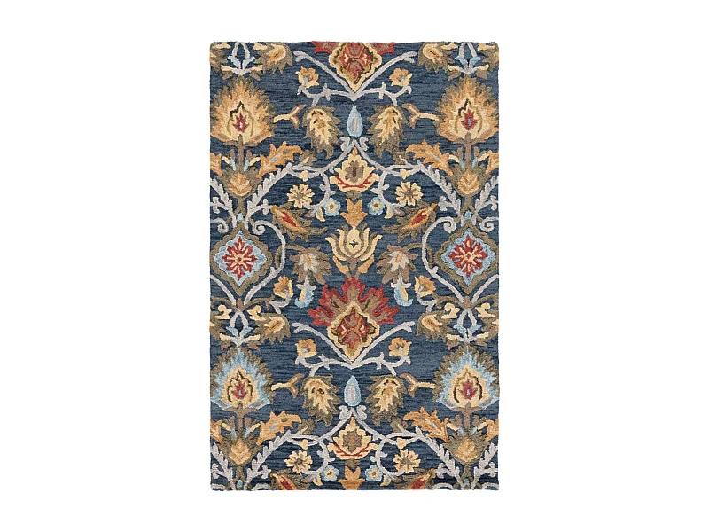 Tapis Bleu Marine/Multicolore 244 X 244 cm - Juni