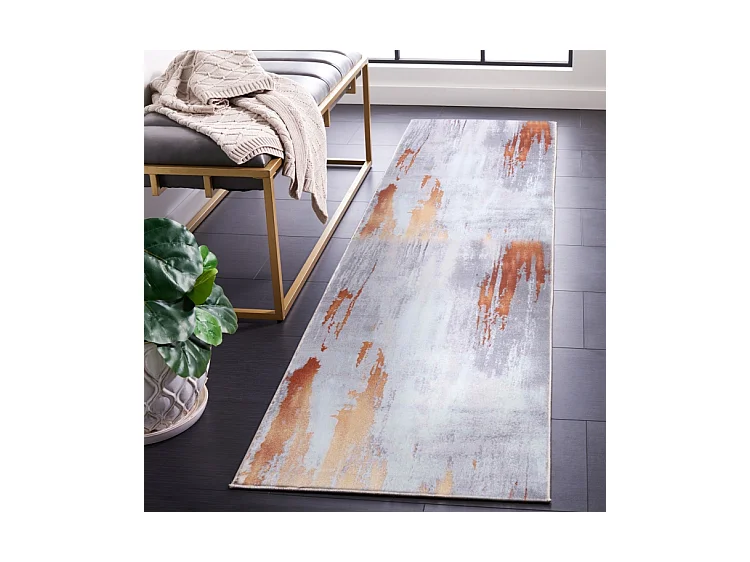 Tapis Gris/Rouge 76 X 244 cm - Iona