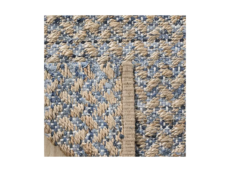 Tapis Bleu/Naturel 183 X 183 cm - Layana