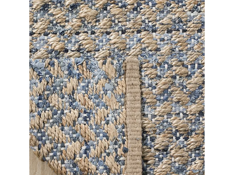 Tapis Bleu/Naturel 183 X 183 cm - Layana