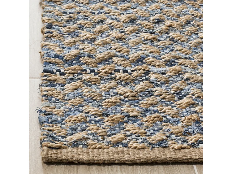 Tapis Bleu/Naturel 183 X 183 cm - Layana