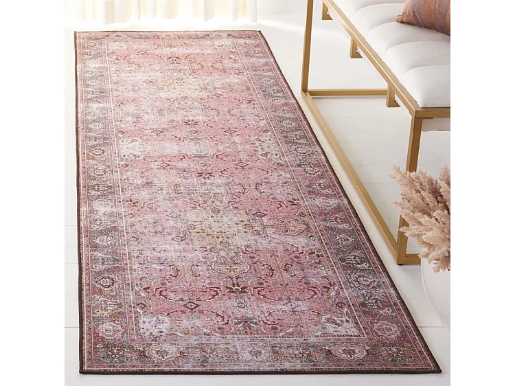 Tapis Rose/Beige 76 X 244 cm - Dahliana